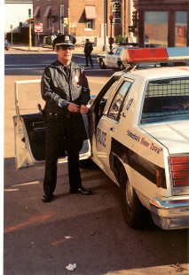 Safety Officer Webb at Town Square (circa 1986)