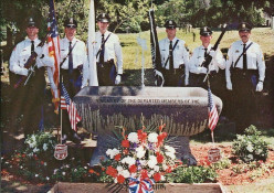 Honor Guard at Plymouth Police Relief Association Fountain