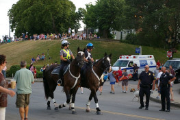 Plymouth Police and Plymouth County Sheriff's Dept mounted personnel