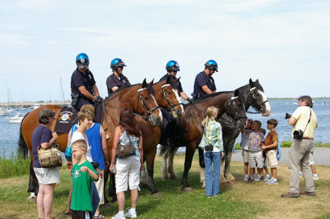 Plymouth Police Mounted Unit on Waterfront