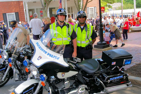 Motorcycle Ptls. Maughan and E. Almeida at the 2009 Memorial Day Parade