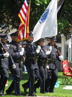 Honor Guard, Ptls. Ross, Lebretton, Sullivan Lincoln and Sgt. DiAngelo in the 2009 Memorial Day Parade