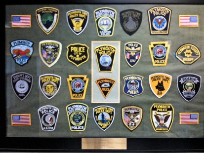 Plymouth Police Patch Display