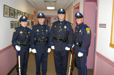 Honor Guard after a swearing in at Town Hall