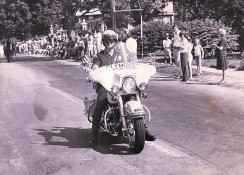 Ptl. Urbano participates in a parade (circa 1980)