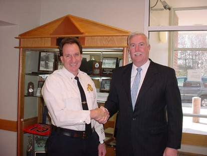 Retiring Lt. Ahlquist and Chief Pomeroy (14/Nov/03)