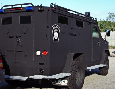 Armored Special Response Vehicle Right Rear View