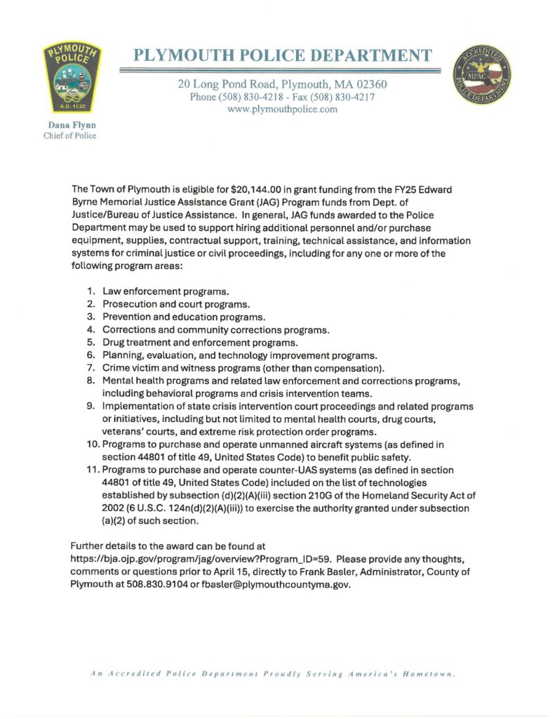 JAG Grant Website FY 2025